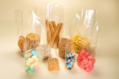Sacchetti cellophane con fondino
