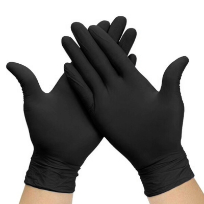 Ajsia Guanti nitrile black monouso